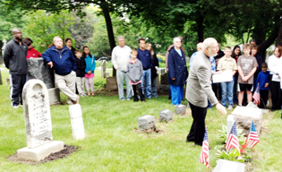 Each of the graves with a new headstone was dedicated and blessed.